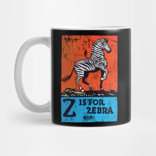 Zebra-1 Distressed Mug